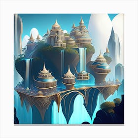 Fantasy Art: Floating City Canvas Print
