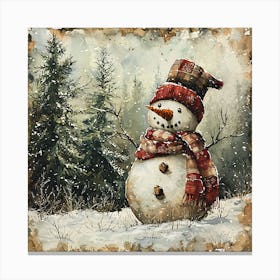 Snowman Canvas Print