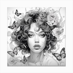 Butterfly Girl 19 Canvas Print