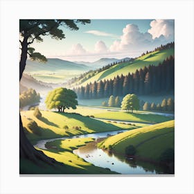 Landscape Painting 1 Canvas Print