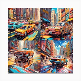 City Of Cars Canvas Print