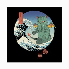 Great Cathulhu Wave Canvas Print