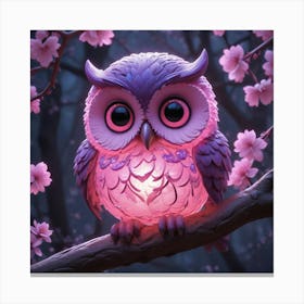 Pink Owl Canvas Print