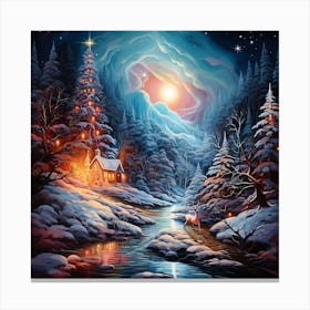 Christmas In The Woods Canvas Print