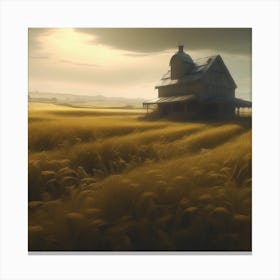 Barn In The Field 7 Canvas Print