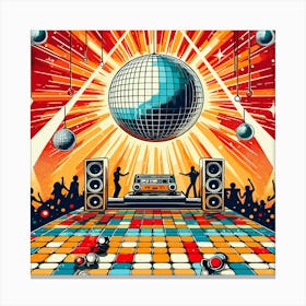 Disco Ball Canvas Print