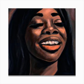 Portrait Of A Black Woman Canvas Print