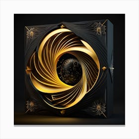 Black And Gold 1 Canvas Print