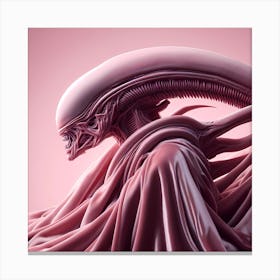 Alien Portrait Pink 13 Canvas Print
