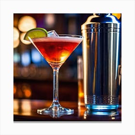 Cocktail At A Bar Canvas Print