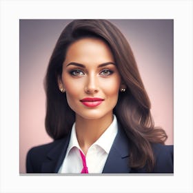 Business Woman In Business Suit Canvas Print