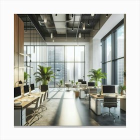 Modern Office Space 2 Canvas Print