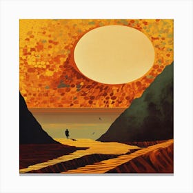 Sunset In The Desert 2 Canvas Print