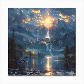 Night In The Mountains Canvas Print