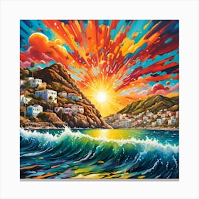 Coastal Catalina Island Homes By The Sea 1 Canvas Print