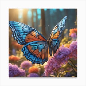 Butterfly In The Forest Canvas Print