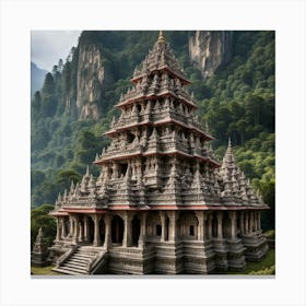 Temple In The Mountains Canvas Print