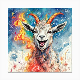 Goat With Horns 23 Canvas Print