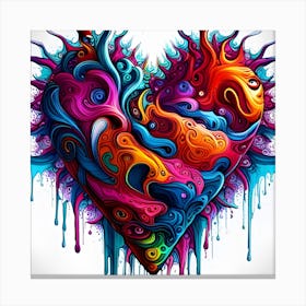 Heart Of Psychedelic Art Canvas Print