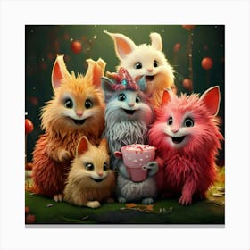 Firefly Charming Group Of Playful, Magical, Fluffy Creatures 91462 (2) Canvas Print