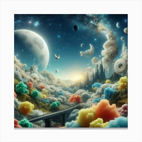 World Of Clouds Canvas Print