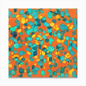 Abstract Geometric Pattern By Person Canvas Print