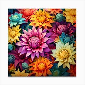 Colorful Flowers 5 Canvas Print