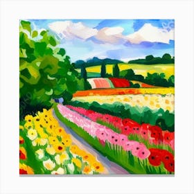 Field Of Flowers 5 Canvas Print