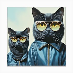 Two Cats In Sunglasses Canvas Print