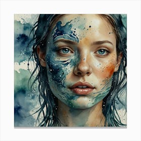 Face Painting Canvas Print