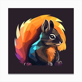 Polygonal Squirrely Canvas Print