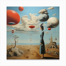 'The Woman In The Sky' Canvas Print