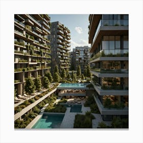 Residential Complex In Turkey Canvas Print