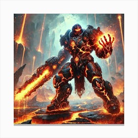 Warlord Atrion Molten Fury Scifi Canvas Print