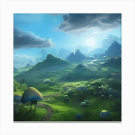 Mushroom Landscape 2 Canvas Print