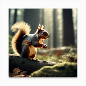 Squirrel In The Forest 234 Canvas Print