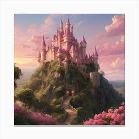 Cinderella Castle Paintings Art Print 1 Canvas Print