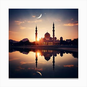 Fasting Prayer Reflection Islam Mosque Community Family Devotion Spiritual Celebration Ram (3) Canvas Print