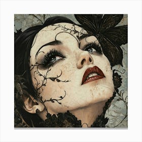 Woman With A Butterfly Canvas Print