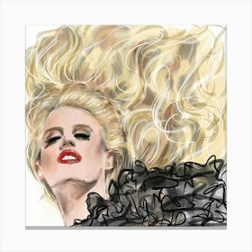 Blonde Girl Fashion Luxury Canvas Print