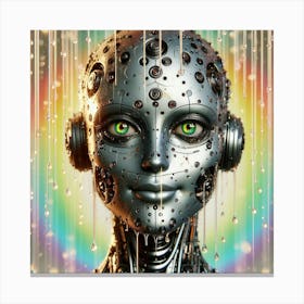 Robot Head Canvas Print