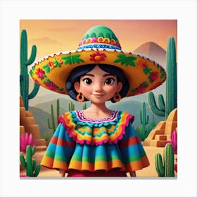 Mexican Girl 72 Canvas Print