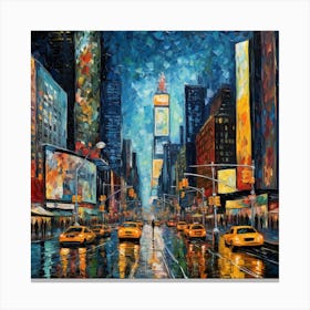 New York City At Night Canvas Print