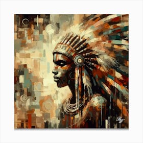 Native African Warrior Man 2 Canvas Print