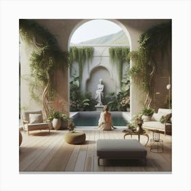 Room With A Pool Canvas Print