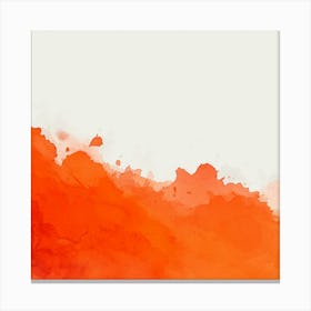 Abstract Orange Watercolor Background Canvas Print