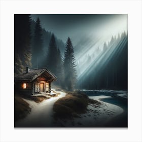 Cabin In The Woods Canvas Print