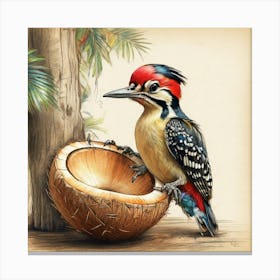 Woodpecker 6 Canvas Print