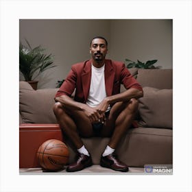 Wilt Chamberlain AI Canvas Print