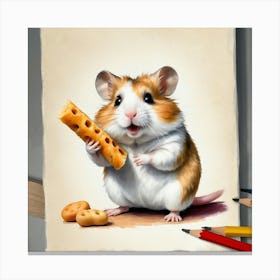 Hamster Painting 10 Canvas Print